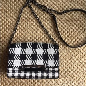 DVF Black and White Gingham Bag